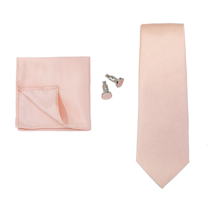 Necktie Fashion Brand Handmade Solid Necktie Handkerchief Cufflinks Set For Men Ties Suit Shirts Wedding Accessories Man Gifts