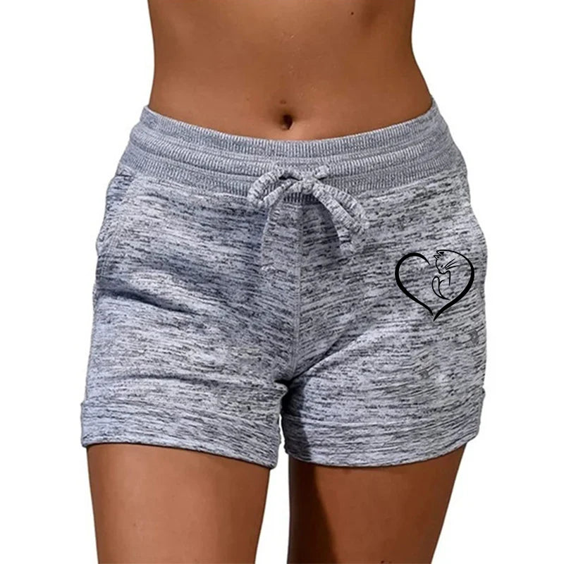 Women's Plus Size Printed Elastic High Waist Sweatpants – Casual Sport & Fitness