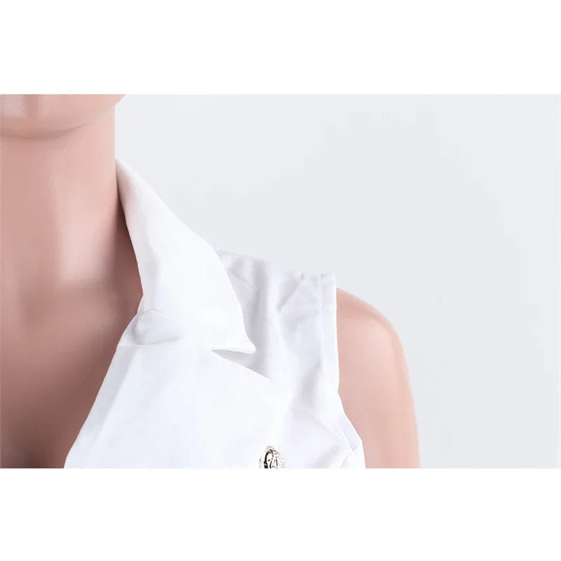 Business Work Wear Two Piece Pant Suits for Women Sets Elegant Sleeveless Blazer Top and Pencil Pants Office Lady Matching Sets