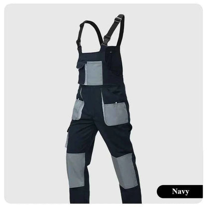 High Quality Men's Overalls Big Multi-Pocket Jumpsuit Wearproof Romper Factory Labor Protection Clothing Men Workwear Suits