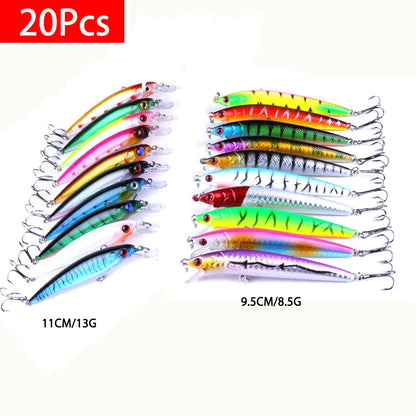 Fishing Lures Set Crankbait Tackle Hard Bait Kit Artificial Minnow Popper Pencil Swing Swimbait Wobblers Bionic Crank