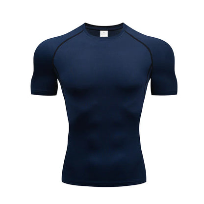 Men's T-Shirt Running Sport T Shirt Men Compression Top Tee Fitness Quick Dry Tight Training Gym Sport Running Shirts Men Jersey