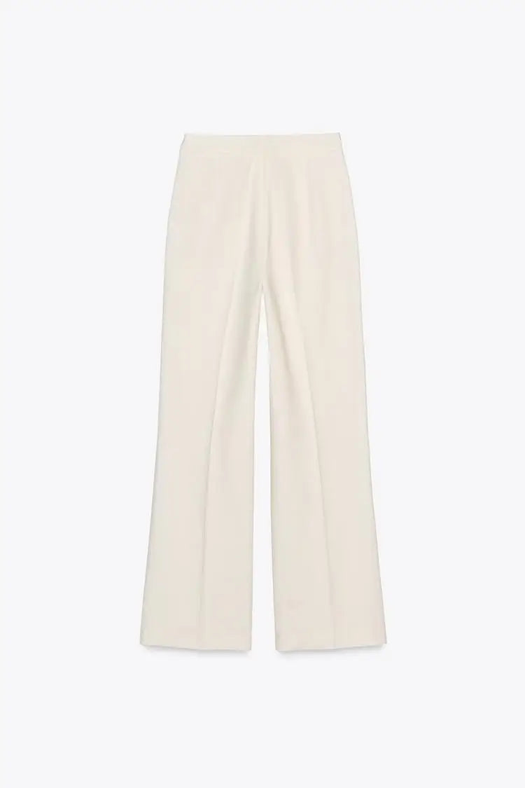 Double-Breasted Long-Sve Suit Jaet 304035 Sewing Decorative High Waist Casual Long Pants 303035 Faionable Women's Set
