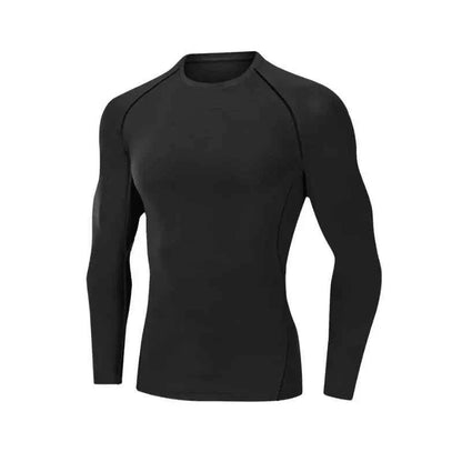 Men's Compression Long Sleeve Shirt – Quick-Dry Gym & Running Base Layer