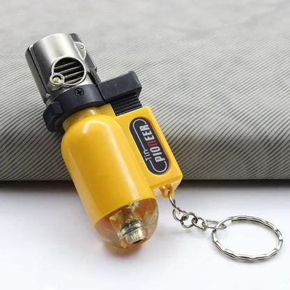 2PCS New Windproof Jet Torch Butane Lighter Portable BBQ Outdoor Ignition Survival Tool Keychain Cigarette Tool Lighters for Men