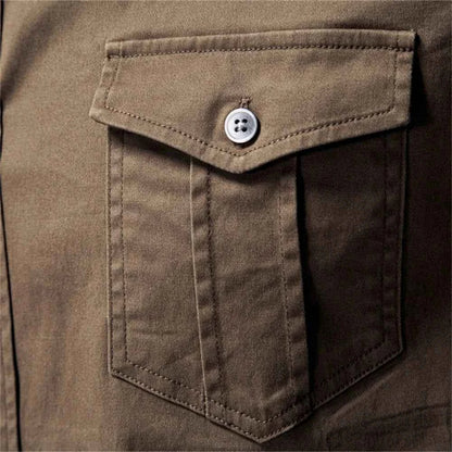 AIOPESON 2025 Business Cotton Pocket Shirt Men Long Sleeve Quality Casual Shirts for Men Casual Slim Fit Solid Color Men Shirts