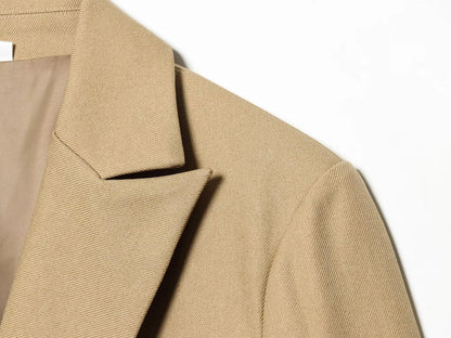 KONDALA Office Lady Chic Women Blazer Suit Double Breasted Long Sleeve Blazer Long Zipper Pants New Fashion 2026 Spring Suit
