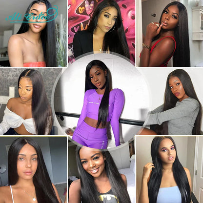 Ali Grace 5x5 HD Closure Brazilian Straight Hair HD/Transparent Lace Closure Pure-Hand Tied Human Hair Lace Closure 14-20Inch