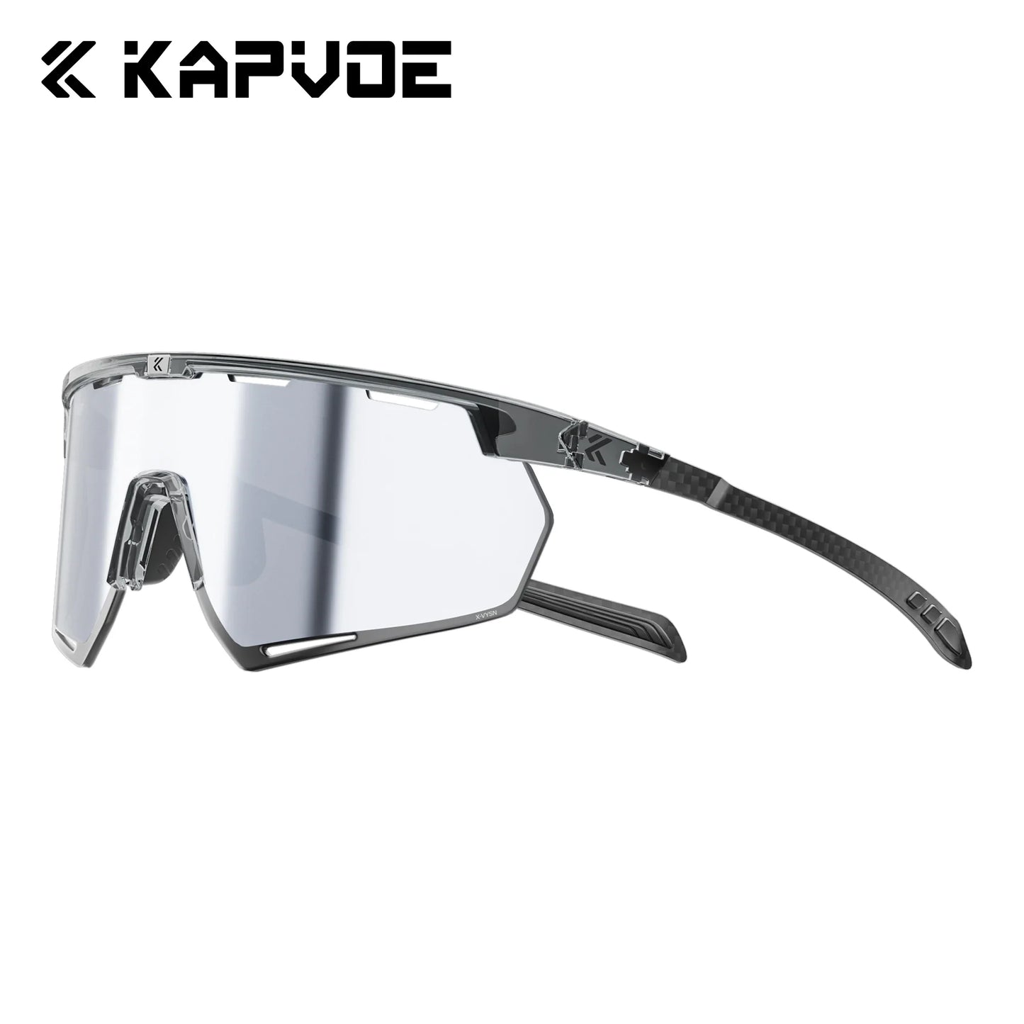 Kapvoe Real Carbon Fiber Cycling Glasses Sunglasses for Men Lightweight Photochromic UV400 MTB Bike Bicycle Sports Eyewear