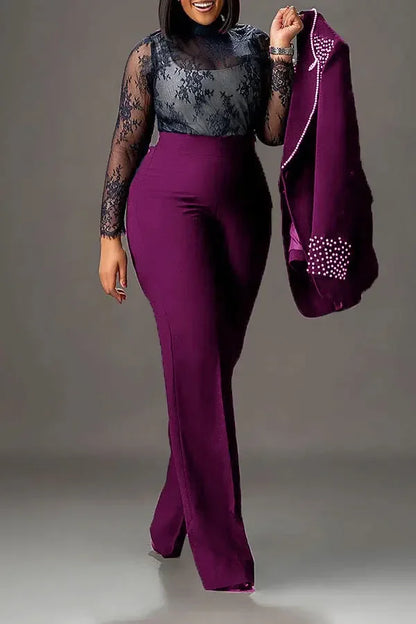 Customized 2 Piece Women Sets Plus Size Dashiki African New Arrival Matching Two Pieces Sets Blazer Coat Top Pants Suits Outfits