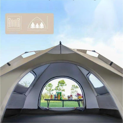 4-Person Pop-Up Camping Tent – Two Doors & Two Windows, 4-Season, 1500-2000mm Waterproof