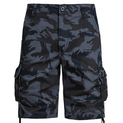 Men's Camo Cargo Shorts – Breathable Cotton Outdoor Sports Half Pants with Side Pockets