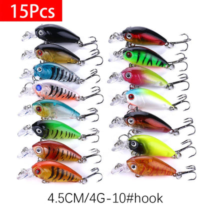 Fishing Lures Set Crankbait Tackle Hard Bait Kit Artificial Minnow Popper Pencil Swing Swimbait Wobblers Bionic Crank