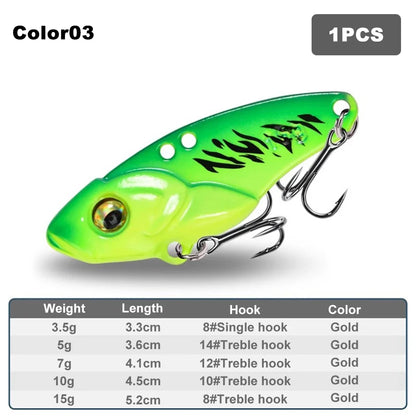 VIB Rattlesnake Iron Jig Fishing Lure – Long-Cast Hard Lure, 3.5g to 15g