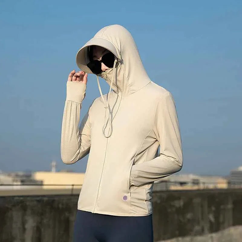  Summer Thin Couple Sports Leisure Sunscreen Clothing Comfortable High Quality Ice Silk Breathable Outdoor UV Protection Coat