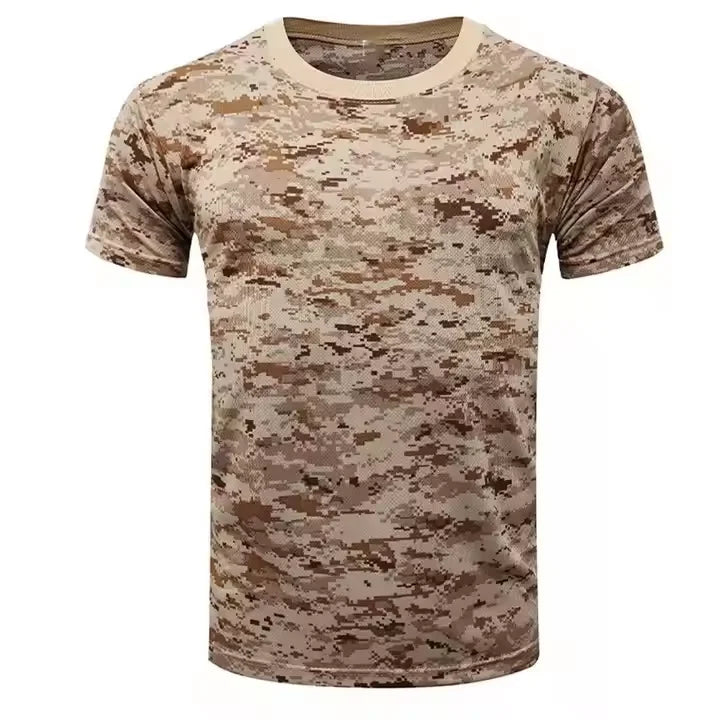 Men's 3D Camo Print T-Shirt – Quick-Dry Polyester, Short Sleeve, Sizes S–5XL