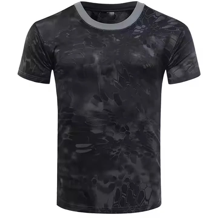 Men's 3D Camo Print T-Shirt – Quick-Dry Polyester, Short Sleeve, Sizes S–5XL