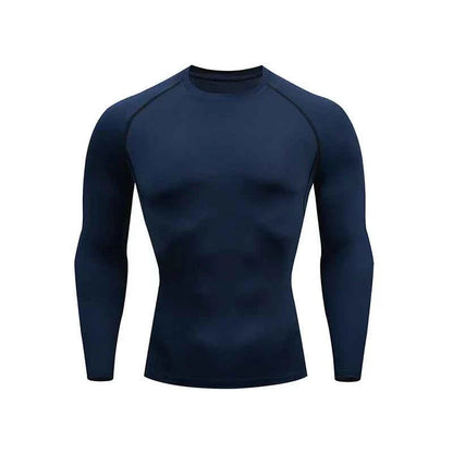 Men's Compression Long Sleeve Shirt – Quick-Dry Gym & Running Base Layer