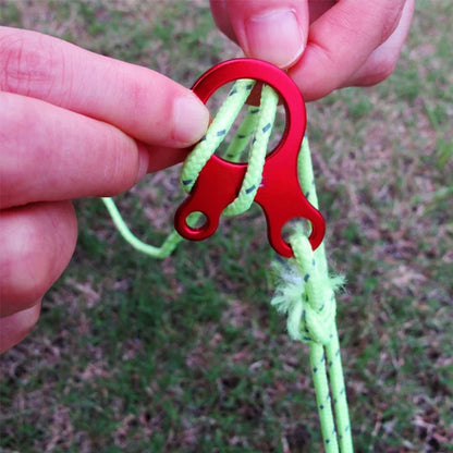 5pcs Fast Binding Tent Adjustment Buckle Camping Anti Slip Explore Outdoor Climb Rope Survival Equipment 3hole Snail Shape Parts