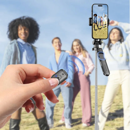 BSLIUFANG 2025 new 1.7M 360° rotation selfie stick tripod foldable stand with Wireless Bluetooth remote control for phone camera