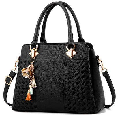 Gusure Luxury Handbag Women Crossbody Bag with tassel hanging Large Capacity Female Shoulder Bags Embroidery Tote Sac A Main