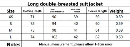 Double-Breasted Long-Sve Suit Jaet 304035 Sewing Decorative High Waist Casual Long Pants 303035 Faionable Women's Set