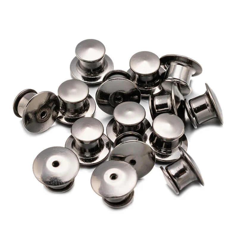 50pcs Metal Locking Pin Backs Keeper Clasp for DIY Badges Brooch Enamel Lapel Brooch Jewelry Char, Bags Craft Making Supplies