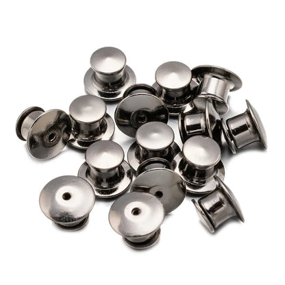 50pcs Metal Locking Pin Backs Keeper Clasp for DIY Badges Brooch Enamel Lapel Brooch Jewelry Char, Bags Craft Making Supplies