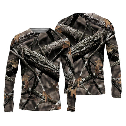 Men's 3D Graphic Long Sleeve T-Shirt – Vintage Print Crew Neck Autumn Streetwear Tee