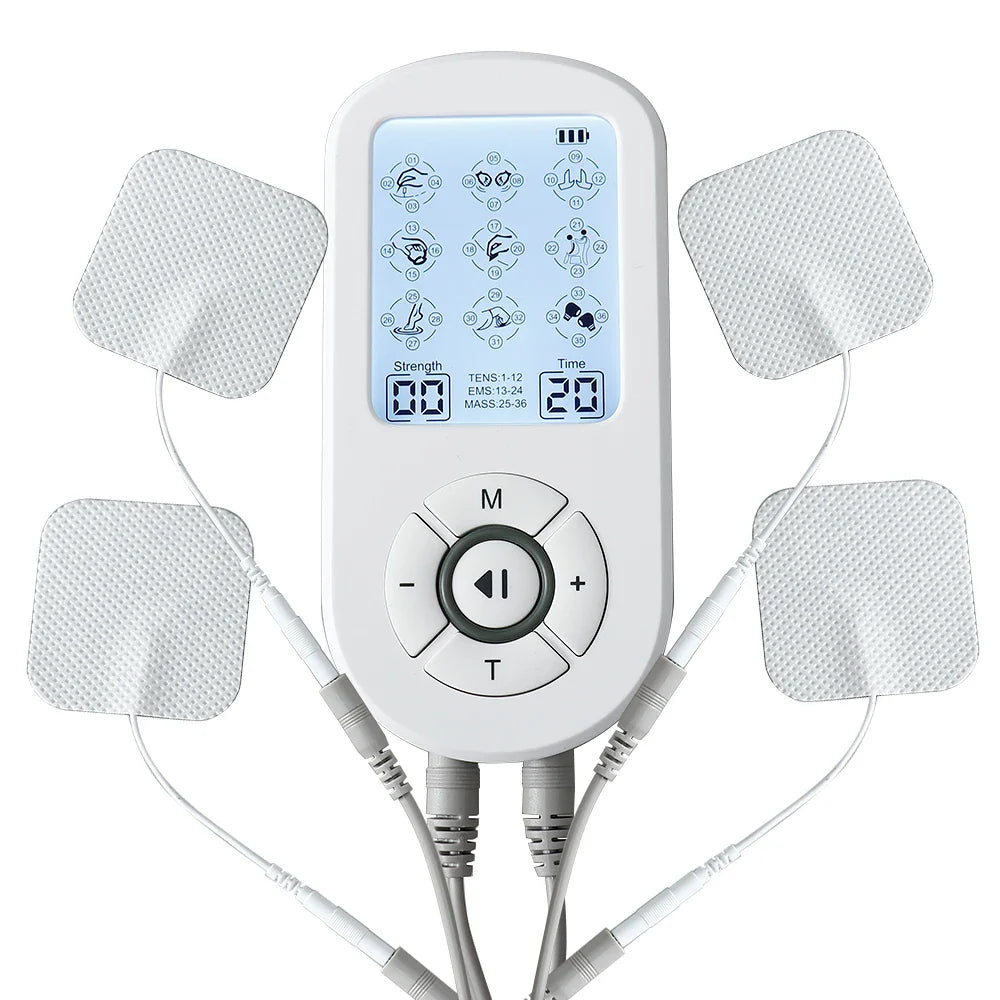 12 Modes Low Frequency Therapy Device TENS Machine EMS Muscle Stimulator Electronic Pulse Massager Myostimulation Apparatus