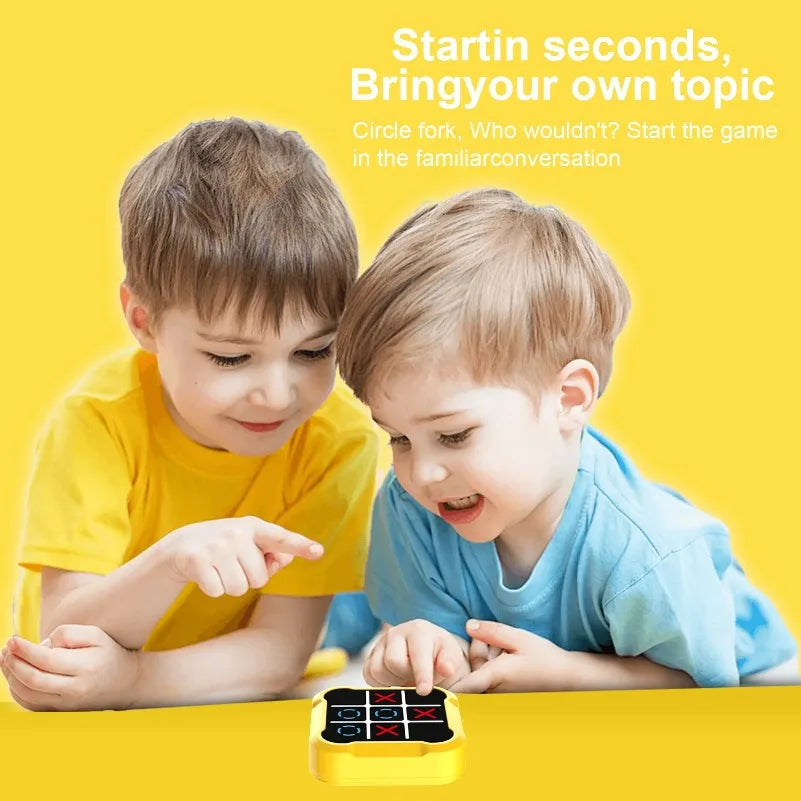 1Pcs Tic-Tac-Toe Board Games for Adults Kids Montessori Puzzle Table Game Chess Set Portable Portable Table Games Tic-Tac-Toe