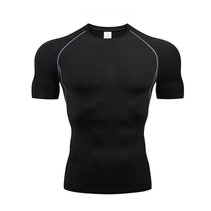 Men's T-Shirt Running Sport T Shirt Men Compression Top Tee Fitness Quick Dry Tight Training Gym Sport Running Shirts Men Jersey