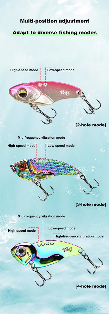 VIB Rattlesnake Iron Jig Fishing Lure – Long-Cast Hard Lure, 3.5g to 15g