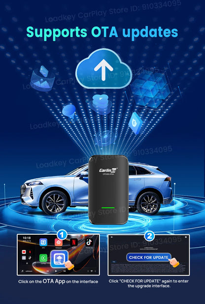 CarlinKit CP2A Pro Ai Box Wireless Adapter CarPlay Android Auto Wireless Smart CarPlay Box Support YouTube Netflix TikTok 5G USB
