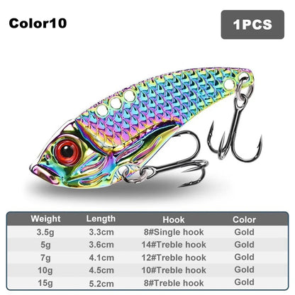VIB Rattlesnake Iron Jig Fishing Lure – Long-Cast Hard Lure, 3.5g to 15g