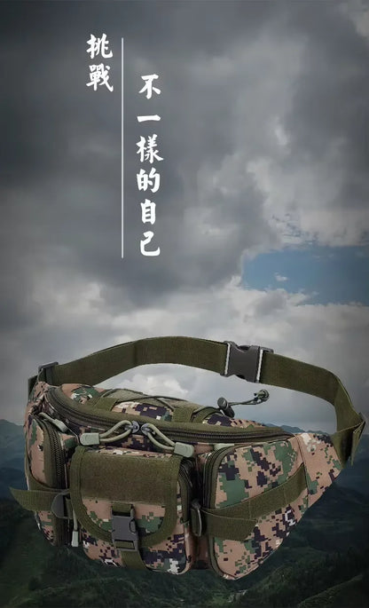 Men's Tactical Fanny Pack Nylon Waist Bag - Outdoor Sports Cycling Travel Hiking Camping Hip Pack Small Utility Belt Bag