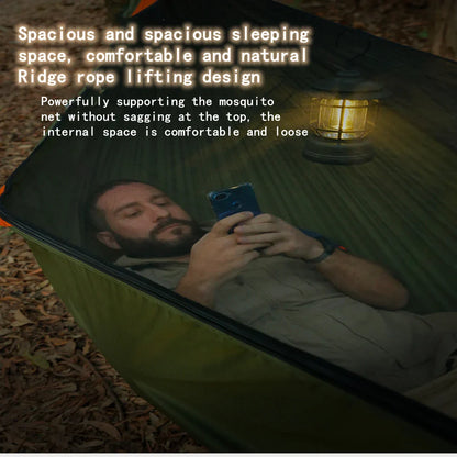 Camping Hammock With Mosquito Net Outdoor Garden Portable Awning Tent Canopy Sleeping Hanging Hammocks Swing For Nature Hike