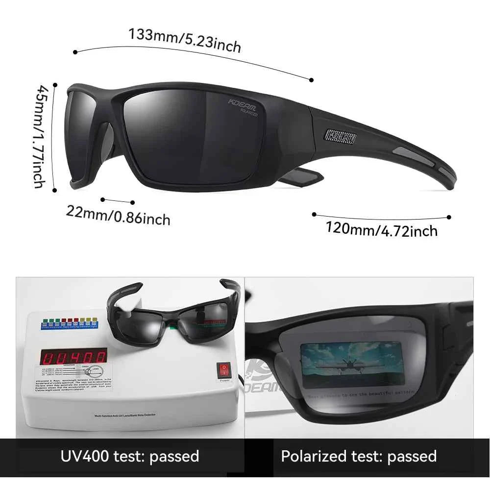 KDEAM High Quality TR90 Material Riding Sunglasses Men's Performance Cycling Sunglasses Polarized Shades Only Sunglass