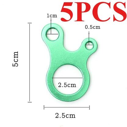 5pcs Fast Binding Tent Adjustment Buckle Camping Anti Slip Explore Outdoor Climb Rope Survival Equipment 3hole Snail Shape Parts