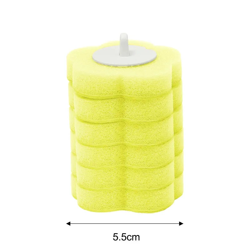 6-60PCS Toilet Disposable Replacement Head Foam Cleaning Sponges Heads Toilet Brush Refills No Dead Angle Bathroom Brush Heads