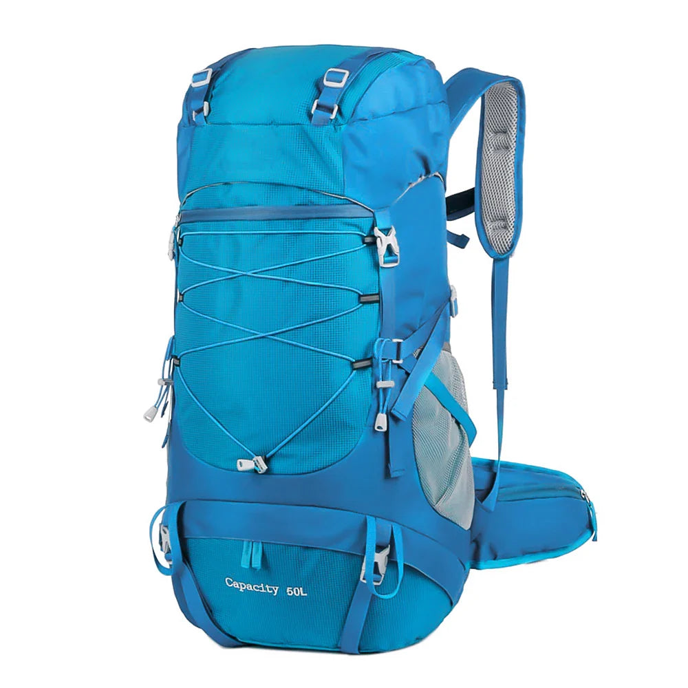 WESTTUNE 50L Hiking Backpack with Rain Cover Multifunctional Mountaineering Bag