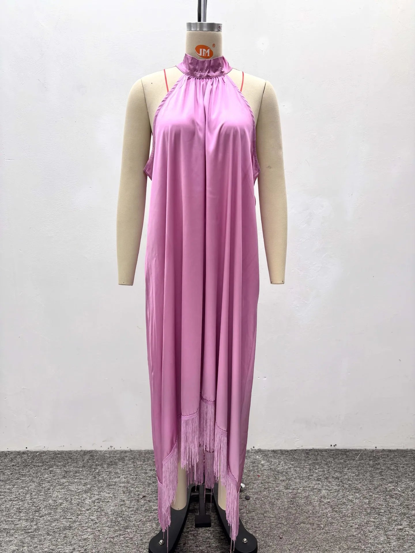 Long Dress Women Dresses Sexy Vestidos Y2k Streetwear Sleeveless Halter Irregular Tassel Elegant Splice Party Night Work 2026