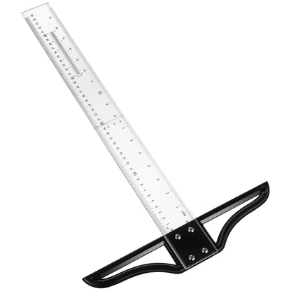 18 Inch Ruler Drafting Tool Engineering Gauge Parallel Rule Clear Rulers Woodworking Scribe Edge Measurement Analysis
