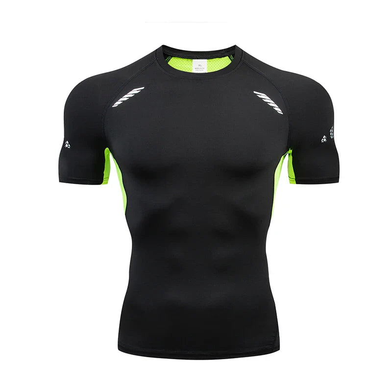 Men's T-Shirt Running Sport T Shirt Men Compression Top Tee Fitness Quick Dry Tight Training Gym Sport Running Shirts Men Jersey