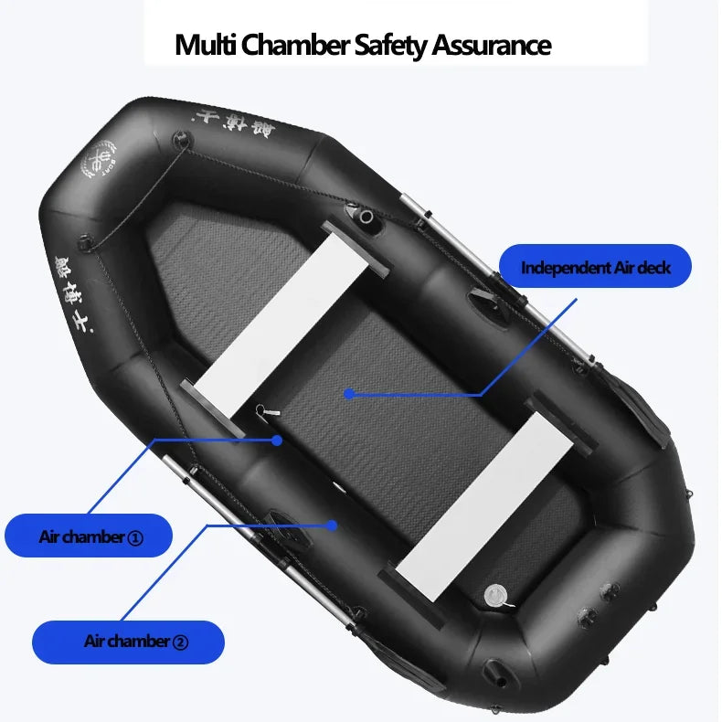 Professional Inflatable Dinghy Raft Set – Tear-Resistant PVC, 1–6 Persons (1.75–3.6m)