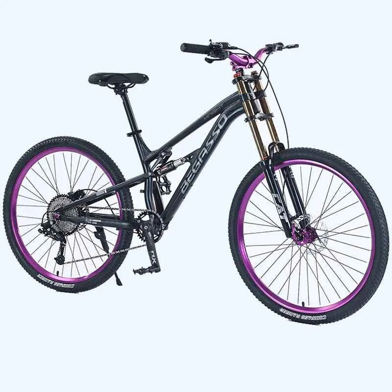 Men's Aluminum Alloy Mountain Bike – 27.5"/26" Soft Tail Full Suspension Adult MTB