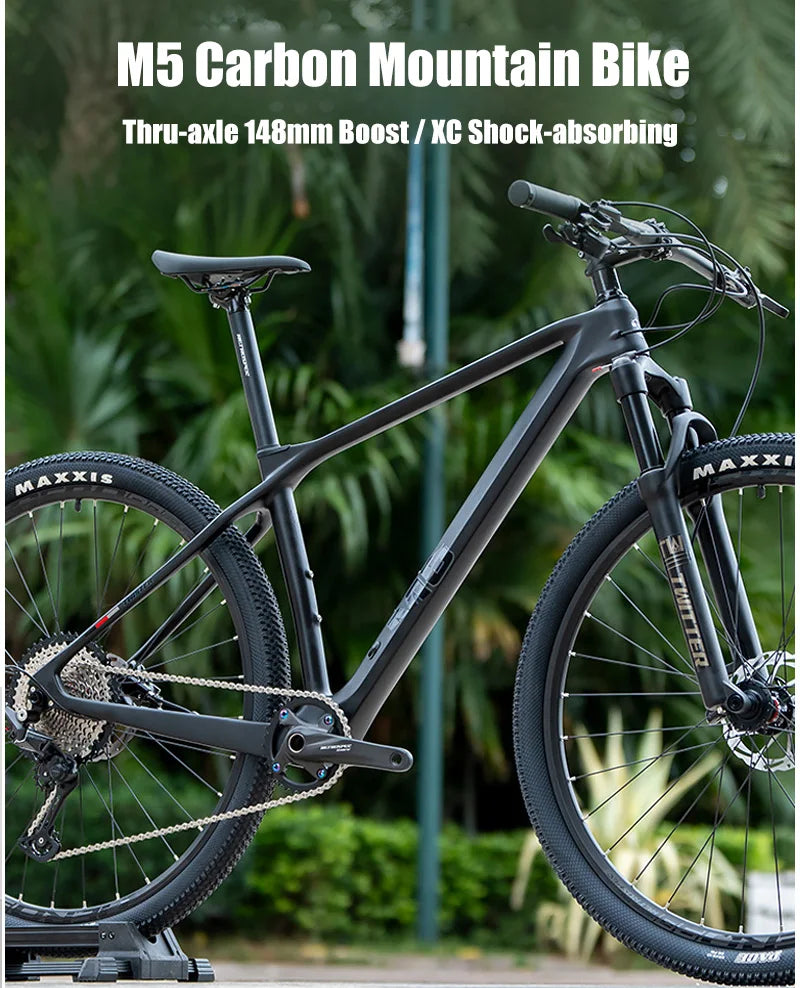 Twitter New M5 Wireless Carbon MTB Bicycle 29 Wheeltop EDS OX 13S Electronic Shifter Inner Cables Mountain Bikes For Adults