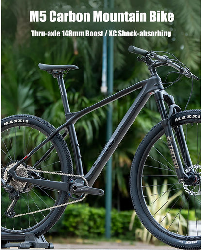 Twitter New M5 Wireless Carbon MTB Bicycle 29 Wheeltop EDS OX 13S Electronic Shifter Inner Cables Mountain Bikes For Adults
