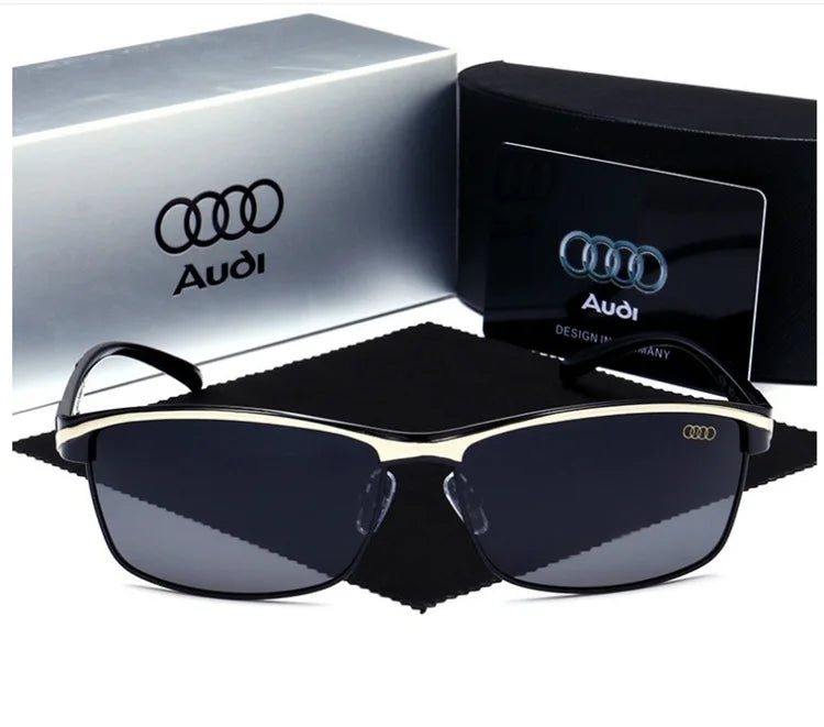 Audi UV400 Polarized Rectangle Sunglasses Glasses for Men Women Driving Motorcycle Outdoor Cycling Glasses AntiGlare Lens 551