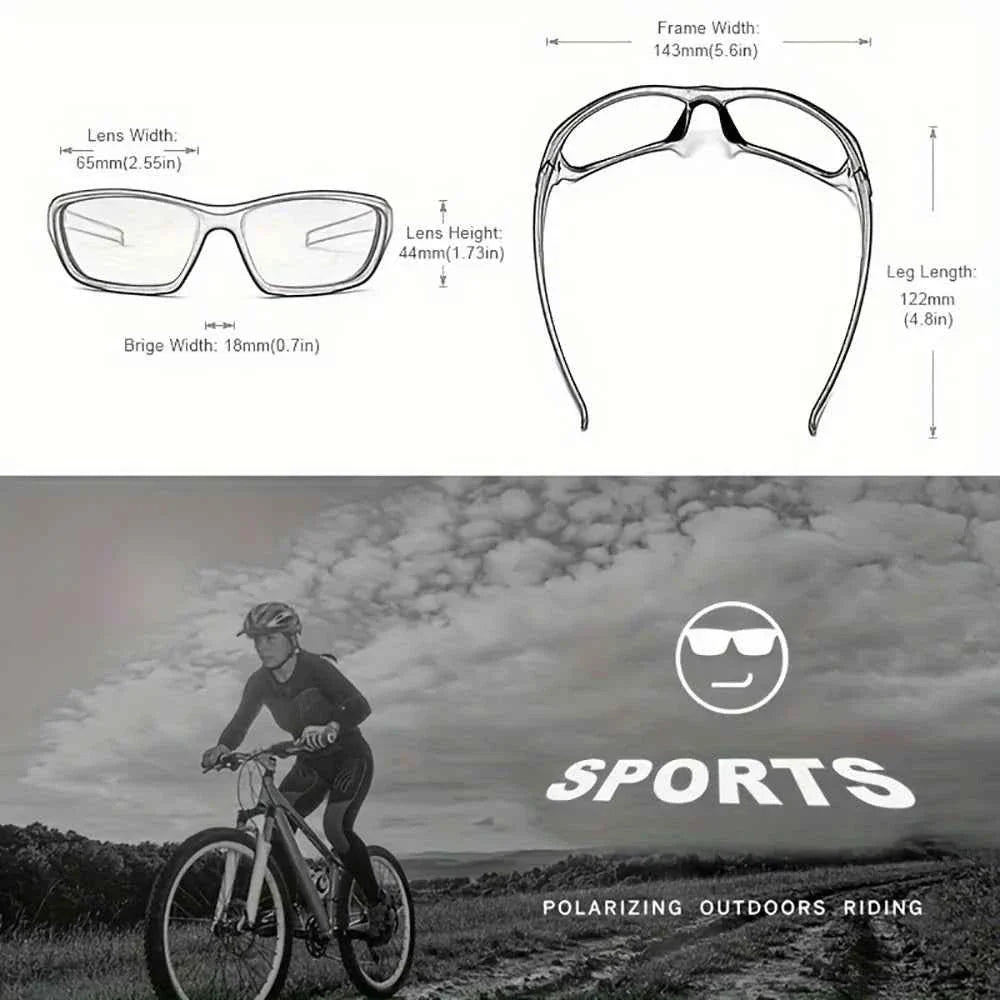 2pcs Advanced Cool Fantasy Polarized Surround Fashion Sunglasses,Men's and Women's Outdoor Sports,Cycling,Fishing,Hiking,Golf